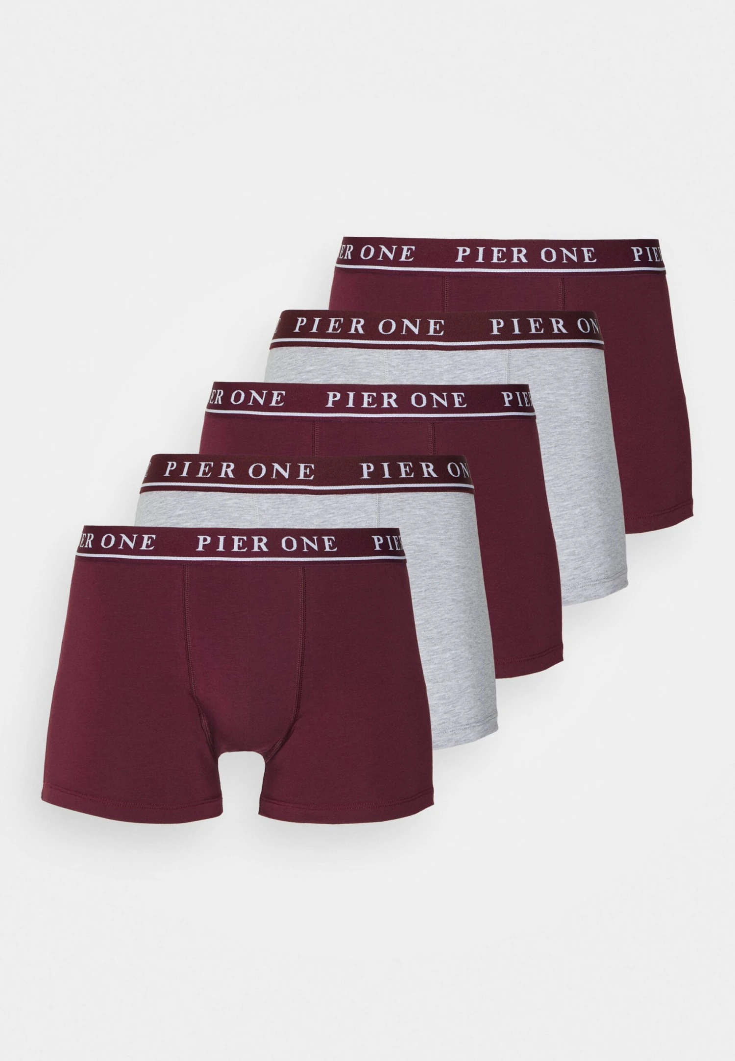 Pier One 5 PACK - Panty - Bordeaux/mottled Grey 1 Pier One 5 PACK - Panty - Bordeaux/mottled Grey