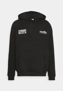 Pier One WOOD HOODIE - Bluza Z Kapturem - Black -Pier One d25bdb72433c4e5789132a2a40256573