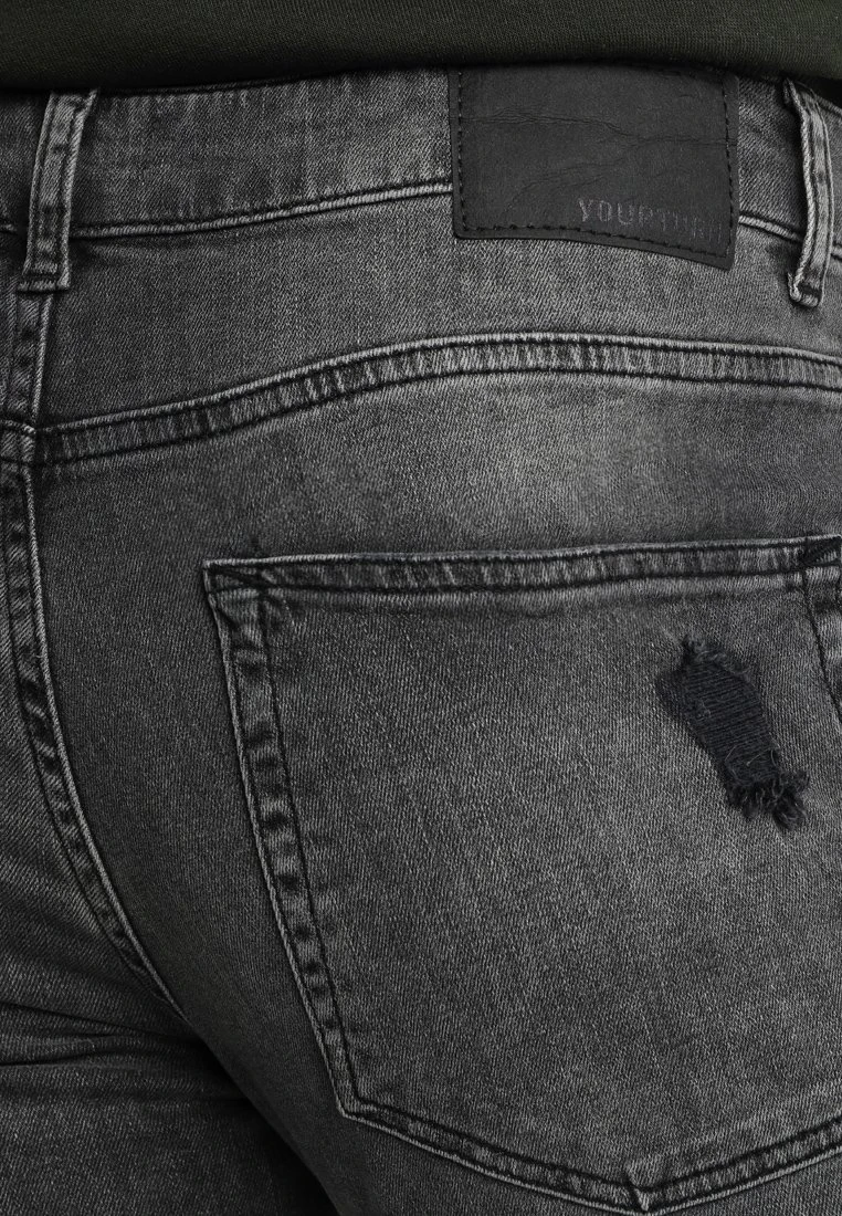 Pier One Jeansy Skinny Fit - Black Denim 5 Pier One Jeansy Skinny Fit - Black Denim - obrazek 5