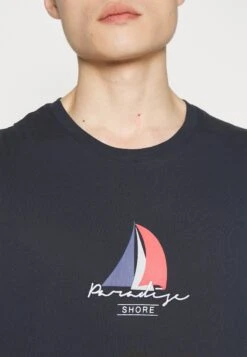 Pier One T-shirt Z Nadrukiem - Dark Blue -Pier One d7b3cbccab1a4d2db087bdf59a4adcfe