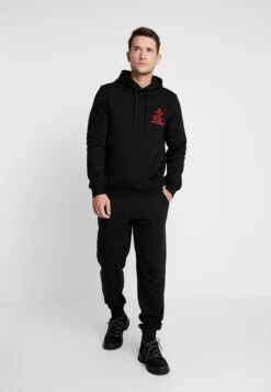 Pier One 2 PACK - Spodnie Treningowe - Black/mottled Light Gre