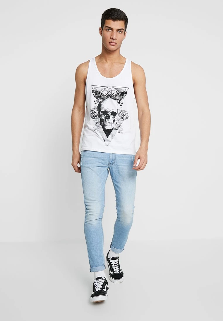 Pier One SKINNY FIT - Jeansy Skinny Fit - Bleached Denim 2 Pier One SKINNY FIT - Jeansy Skinny Fit - Bleached Denim - obrazek 2