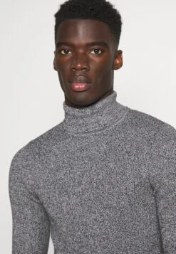 Pier One MUSCLE FIT TURTLE - Sweter - Mottled Grey 9 Pier One MUSCLE FIT TURTLE - Sweter - Mottled Grey -Pier One e3c882d2274c45af8a9f7df902604a5f