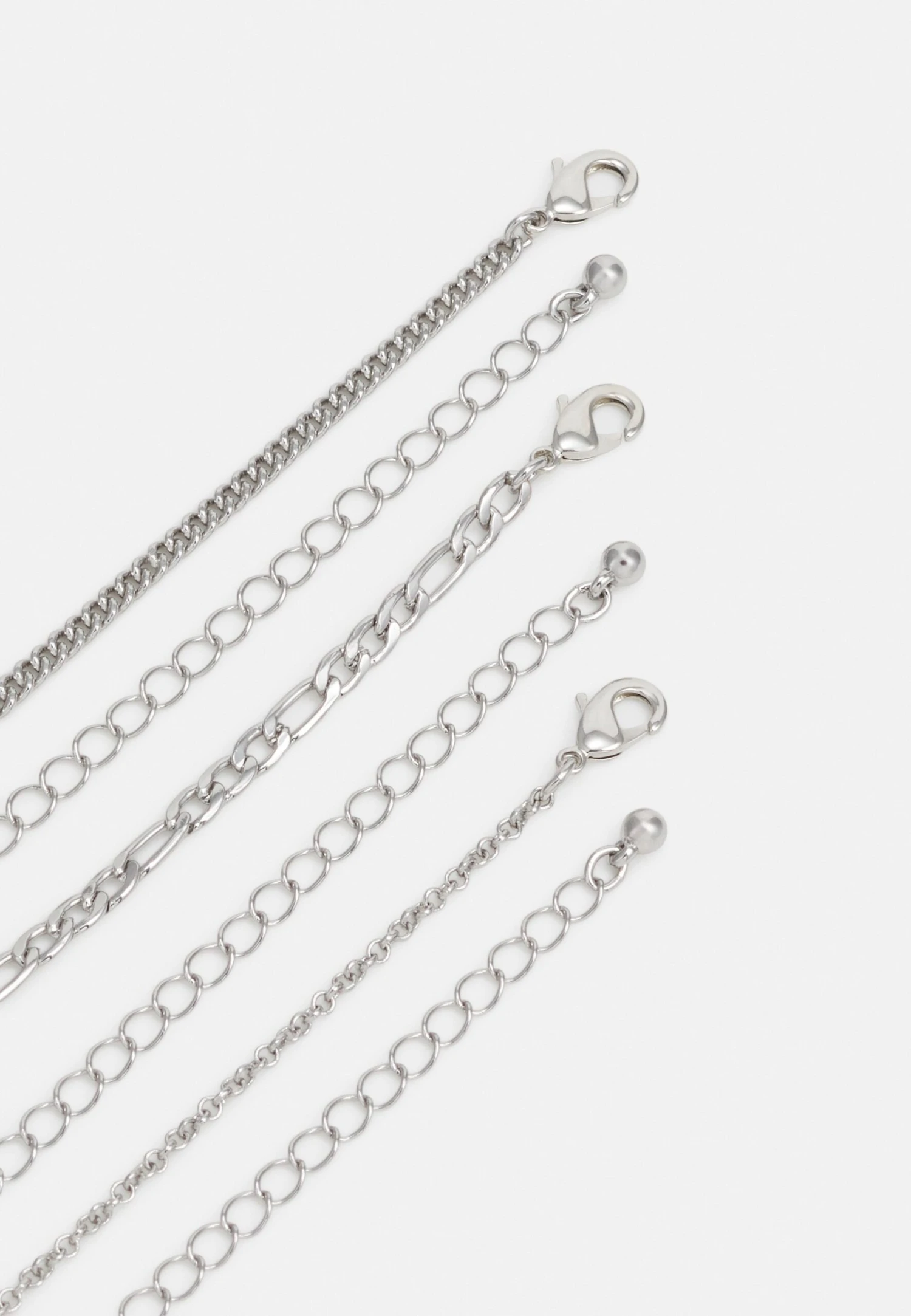 Pier One UNISEX 3 PACK - Naszyjnik - Silver-coloured 1 Pier One UNISEX 3 PACK - Naszyjnik - Silver-coloured