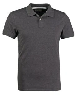 Pier One Koszulka Polo - Dark Grey Melange -Pier One e696389ad42f4800a8341eceda477bc7