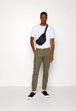 Pier One 2 PACK - Bojówki - Olive/black