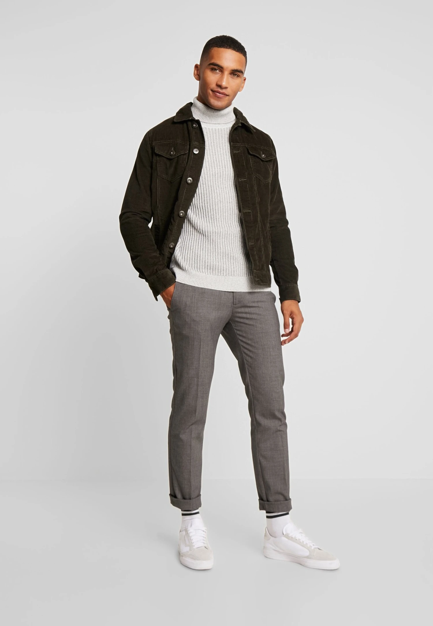 Pier One Sweter - 111 - Mottled Light Grey 2 Pier One Sweter - 111 - Mottled Light Grey - obrazek 2