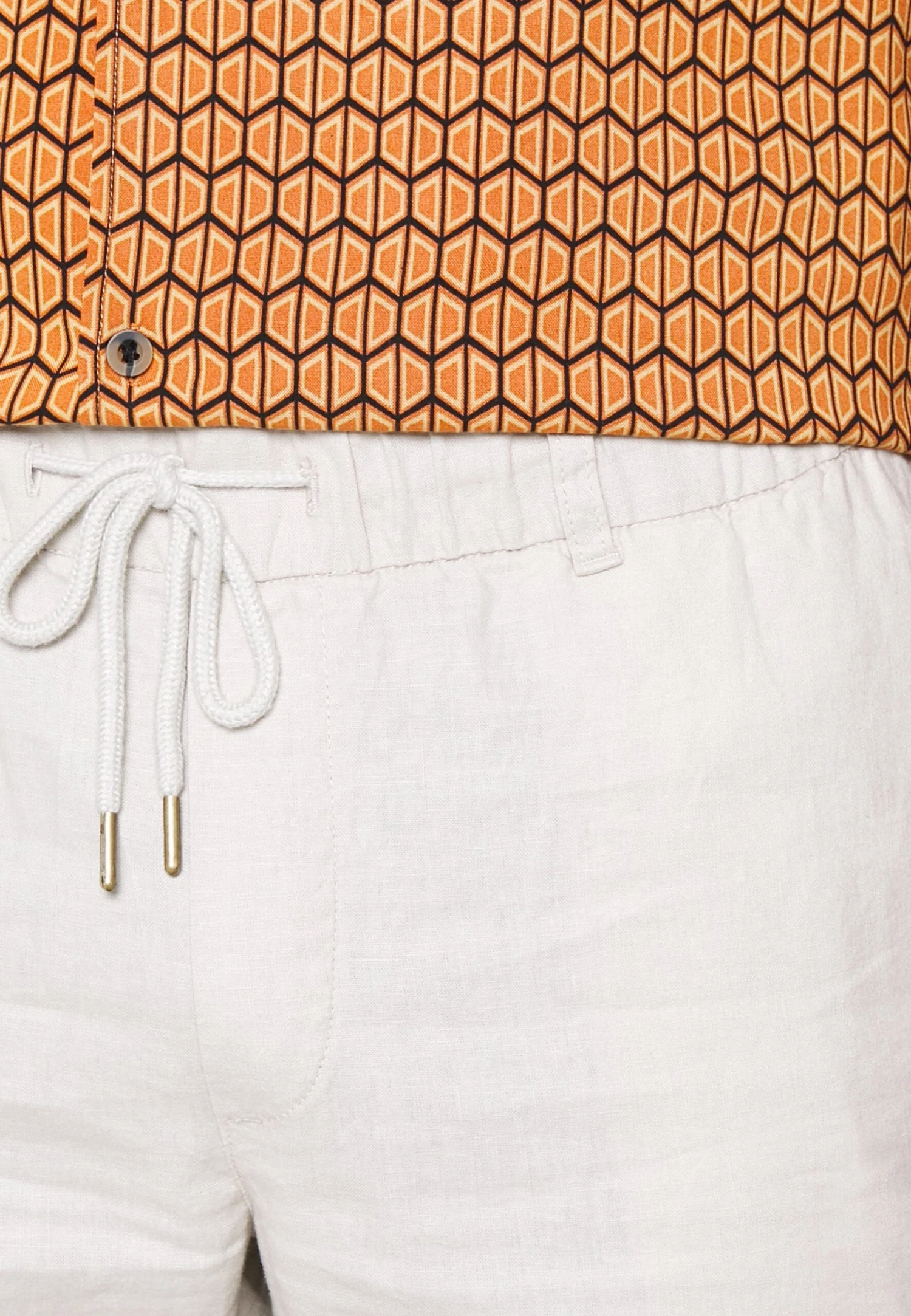 Pier One LINEN BLEND DRAWCORD SHORTS - Szorty - Beige 6 Pier One LINEN BLEND DRAWCORD SHORTS - Szorty - Beige - obrazek 6