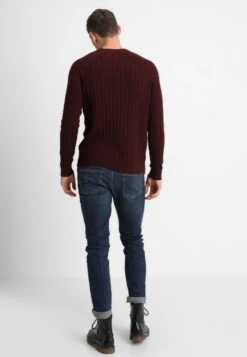 Pier One Sweter - Mottled Bordeaux -Pier One fc1817f3db34423ca2bcccf59d46c923