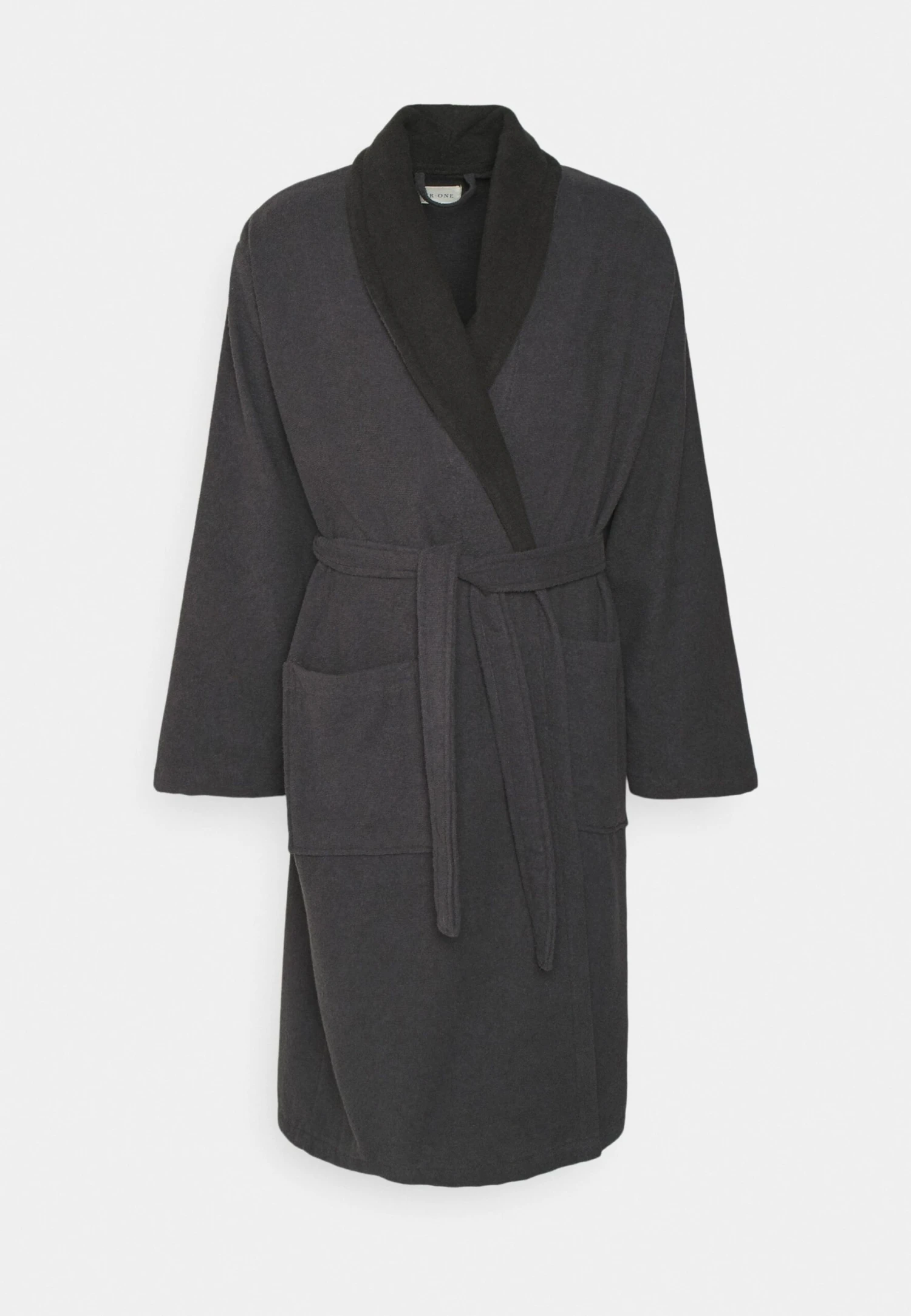 Pier One SHAWL TOWEL BATHROBE - Szlafrok - Dark Grey 5 Pier One SHAWL TOWEL BATHROBE - Szlafrok - Dark Grey - obrazek 5